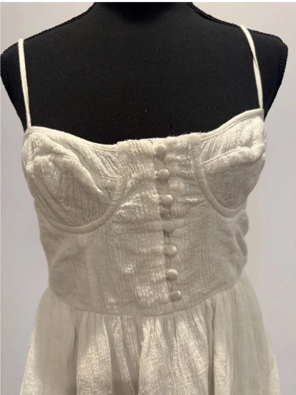 ASTR The Label White Gauze Midi Dress Womens Medium